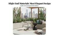 Minimalist design seat paded Sofa and Chair Group Modern Design Outdoor Furniture Weather-Resistant Patio Seating Thick Comfortable seat pads for residents, Business Owners, Garden, Terrace, Courtyard, waterfront