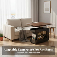 Adjustable C-Shaped Table Space Saving Household Furniture Mobile Design Multi-Purpose for Students, Remote Workers, Home Office