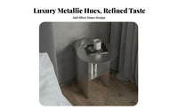 Bedside Stand Nordic Design Curved Metal Accent Table Minimalist Design