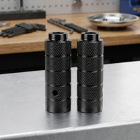 Knurled Foot Pegs with Axle Mount Threaded Bike Rear Pegs Secure Footrests Anti-Skid for Cyclists