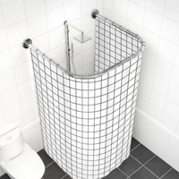 U-shaped waterproof shower curtain
