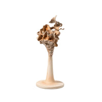 Candlestick with Round Base Shell-Pattern Candlesticks Artistic for Tea Room