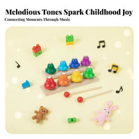 Early Learning 8 Tone Bell Set Educational 8 Note Handbell Set Color-Coded Notes Rainbow Percussion Bells Develops Movement Skills for Preschoolers, Toddlers, Beginners, Preschool, Music Class, Classroom, Playroom