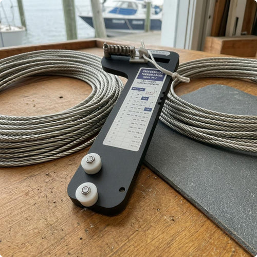 Sailboat Rigging Tension Gauge Roller Wheels Sail Rigging Gauge Metal Body