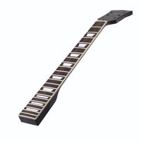 LP Style 22-Fret Maple and Rosewood Guitar Neck, Black Glossy, DIY Replacement Part