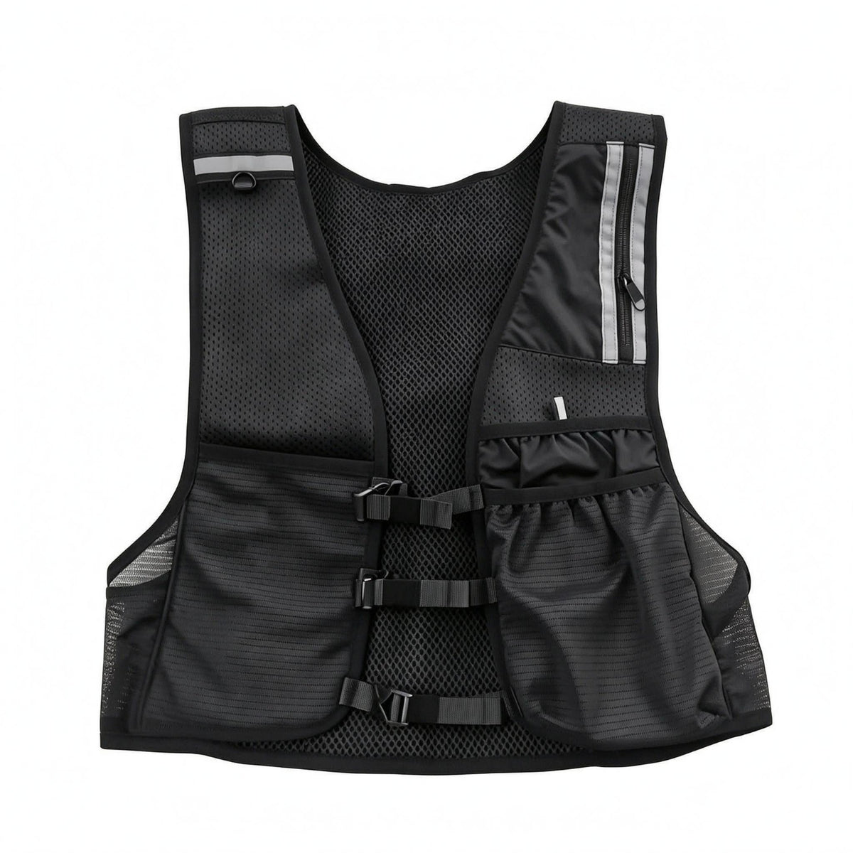 Sleeveless Mesh Vest Pack Lightweight Running Vest Backpack Adjustable Straps Body-Hugging Running Harness for Hiking, Bicycling