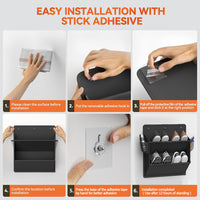 RV Double-Layer Door Shoe Rack Wall-Mounted with Hooks