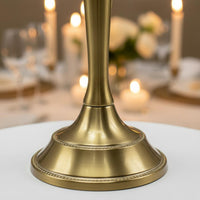 3-Arm Candelabra Elegant Triple Candle Stand Stable Base for Wedding, Hotel