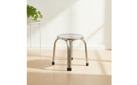 Compact Stainless Steel Stool Minimalist Stackable Stool Long-Lasting Furniture Non-Slip for Kitchen, Shop