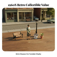 1:64 Scale People Figure Collectible 1:87 Scale Character Model Retro Design Miniature Person High Exactness for Collectors