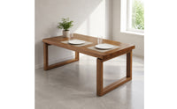 Minimalist Solid Wood Dining Table Simple Rectangular Dining Table Natural Furniture Long-Lasting for Home Office