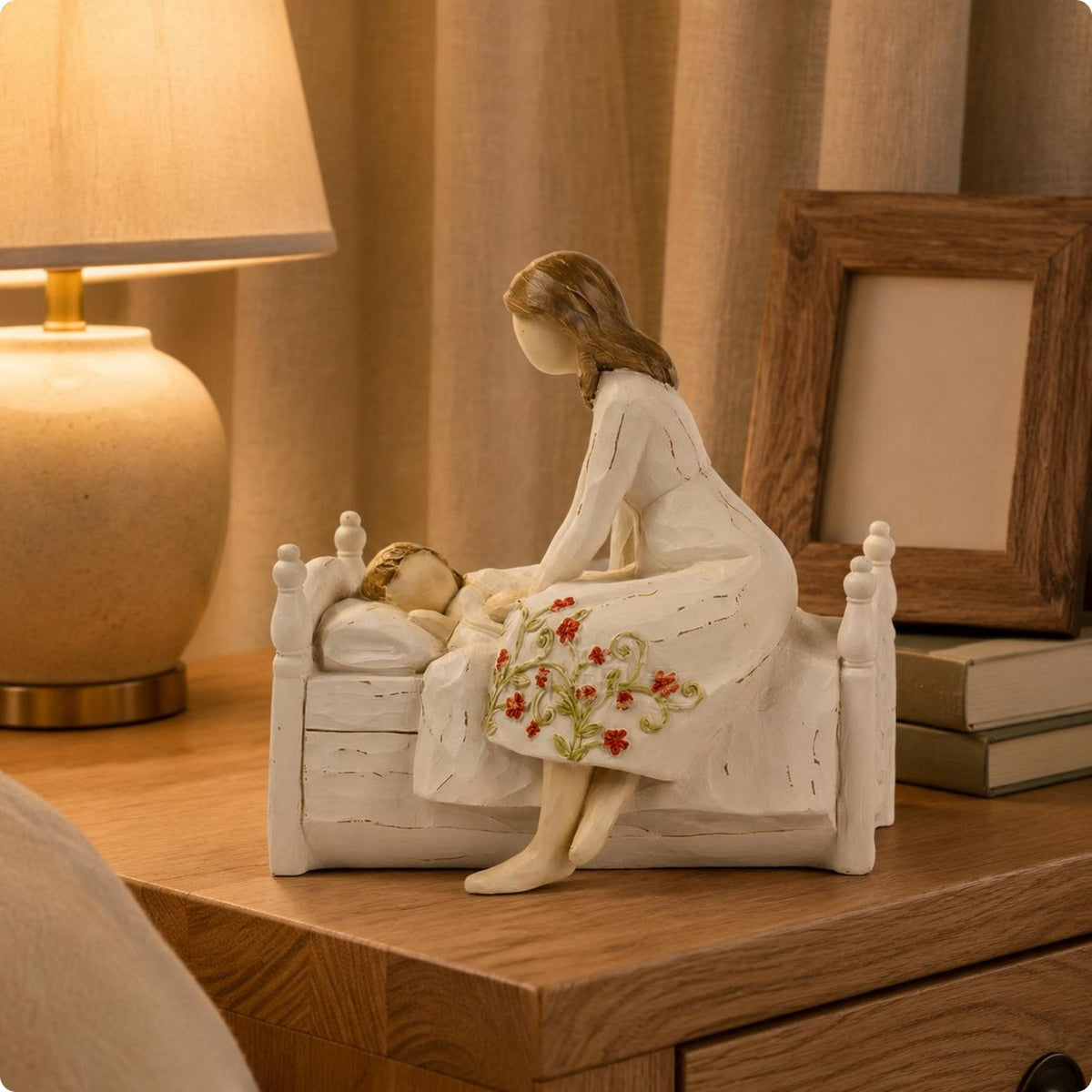 Floral Dress Figurine Distressed Home Decor Gift Idea