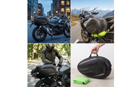 Waterproof Hard Saddle Bags with Mounting Brackets Wear-Resistant Motorcycle Hard Saddle Bags Carbon Fiber Style Motorcycle Bag with Strap Mounting Long-Lasting for Commuters