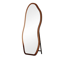 Full Length Mirror, 180*80 Walnut [Wall-leaning] No Bracket