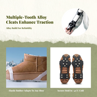 Steel ice cleats, non-slip hiking
