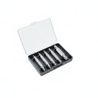 5 Pieces Screw Extractor Kit with Storage Case Compact Tools Easy for Plumbers