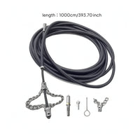 Drain Auger with Attachments Professional Drain Cleaning Cable Manual Solid Core Cable for Plumbers