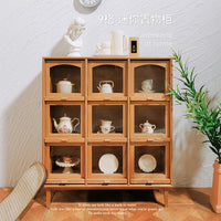 Miniature Nine-Grid Storage Cabinet Dollhouse Furniture M175