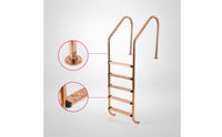 5-Step Pool Ladder Stainless Steel Pool Ladder with 5 Steps No-Tool Installation