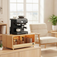 Countertop Cabinet with Drawer Small Small Coffee Station Organizer Sturdy Coffee Bar Cabinet
