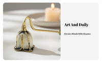 Ornate Enamel Candle Wick Dipper Elegant Design Long Handle Candle Wick Dipper Long-Lasting Metal Tarnish-Resistant