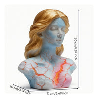 Maiden Bust Illuminated Female Head Sculpture Abstract for Collectors