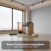 Strengthens Core Muscles Pilates Ladder Barrel Sturdy Wood Frame Exercise Ladder Barrel Increases Flexibility Wooden Spine Corrector High-Density Padding for Postpartum Women, People with Sedentary Lifestyles, Office Workers, Home Gym, Balance Training