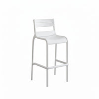 Plastic Bar Stool with Rear Rest Indoor & Outdoor Use Modern Bar Stool Minimalist High Chair Long-Lasting Modern Counter Chair