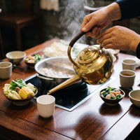 Handmade Copper Soup Kettle with Long Spout for Hot Pot Restaurants