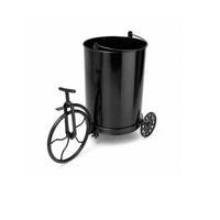 Metal Trash Bin Open Top Waste Container Stain-Resistant