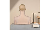 Mannequin Head with Shoulders Solid Hairpiece Display Head Elegant Look Accessory Earrings Necklace Display Bust