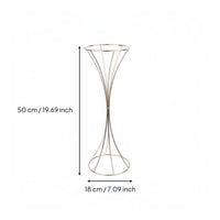 Metal Hourglass Flower Holder Wrought Iron Centerpiece Stand for Party, Entryway