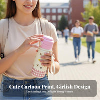 316 Stainless Steel Insulated Water Bottle, Student, Portable, Cartoon
