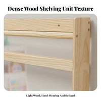Wall-Mounted Book Display Multi-Tier Floating Shelf Easy to Install for Students