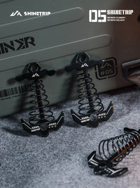 ShineTrip 05 Series Fishbone Tent Stakes, Spring-loaded, for Camping and Tarps
