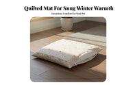 Winter Warmth Washable Dog Mat Thick Cotton Filling Dog Sleeping Pad Cartoon Print for Crate, Indoors, Living Room