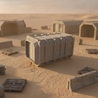Futuristic-Fi Shipping Container Model Stackable Modular Terrain Kit Immersive