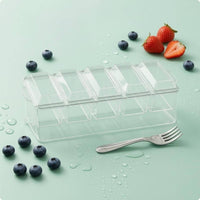 5 Compartment Food Container Outdoor Carry Rectangular Food Storage Container Individual Lids Divider Box