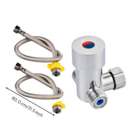 Brass mixing valve, temp control, 1/2"