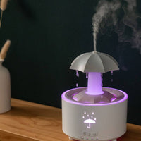 Umbrella Humidifier Decorative Rain Vapor Humidifier Vaporizer Compact Mist Maker Modern for Bedroom, Living Room