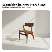 Upholstered Wooden Leg Chair Nordic design Home Seating Retro Design sturdy Wood Frame for Homeowners, Adults, Kitchen, Bedroom