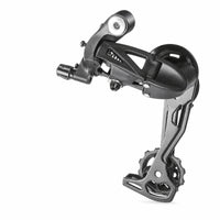 Cable-Actuated Rear Derailleur with Metal Cage Compact Bike Rear Derailleur Long-Lasting Easy to Install for Cyclists, Mountain Bikers, Road Bikes