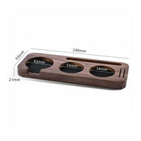 Wooden Tamper Base Polished Finish Tamper Holder Board Textured