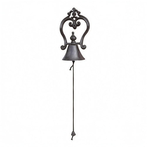 Cast Iron Bell Outdoor Use Rustic Hanging Bell Antique Finish for Garden