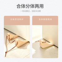 Solid Wood Door Stopper for Home Bedroom Door Handle Anti-Collision Windproof, Hanging Magnetic Storage Door Wedge