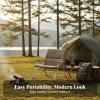 Wide Folding Camp Chair Sofadesign Comfort Camping Equipment Breathable Fabric