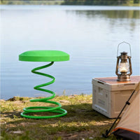 Compact Spring Stool Space-Saving Stool with Spring Base for Living Room