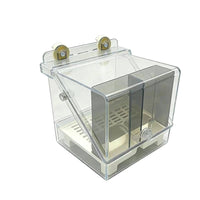 Cage Feeder Bowl Transparent Pet Feeder with Tray Transparent for Small Pets
