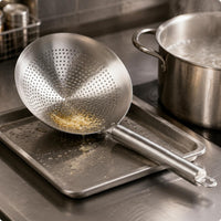 Stainless Steel Skimmer Spoon Sturdy Wire Strainer Ladle Easy to Clean