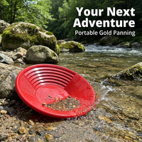 Gold Washing Pan, Lightweight 300g PP Material, Gold Sifting Classifier for Sepa #variant:Red